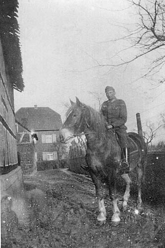 Laufenberg vorm Hof mit Pferd